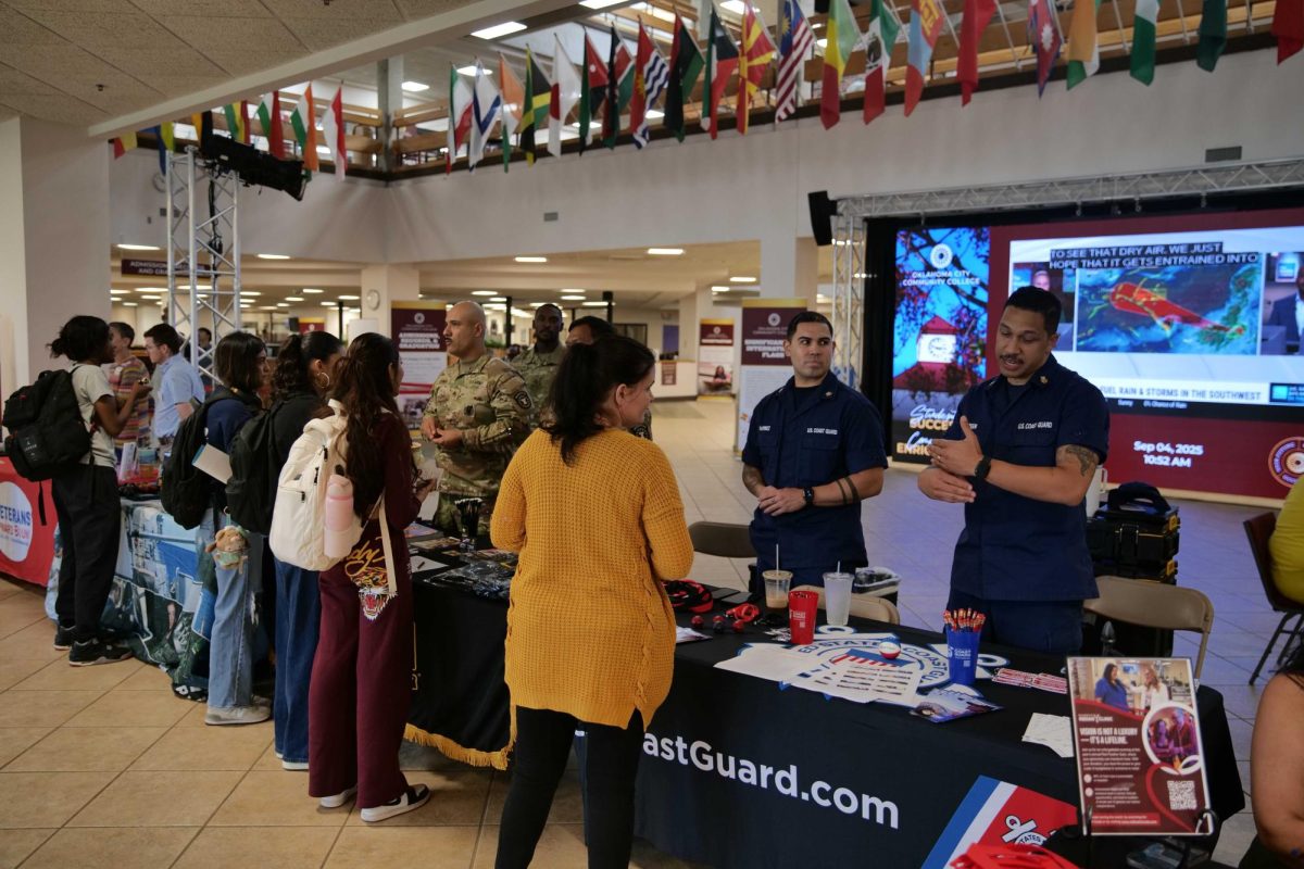 OCCC students show up in large numbers for the recent veterans resource fair.