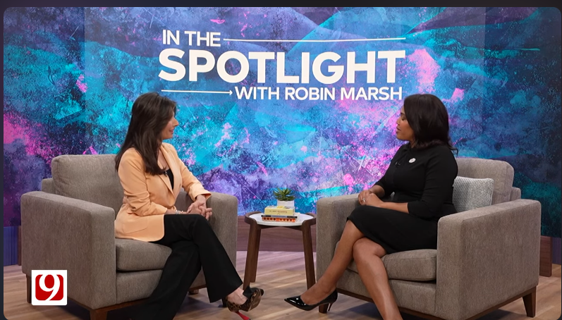 OCCC President Mautra Jones (right) joins KWTV News 9 anchor Robin Marsh for an in-depth interview, sharing her inspiring journey from Ardmore to the Oklahoma Hall of Fame.