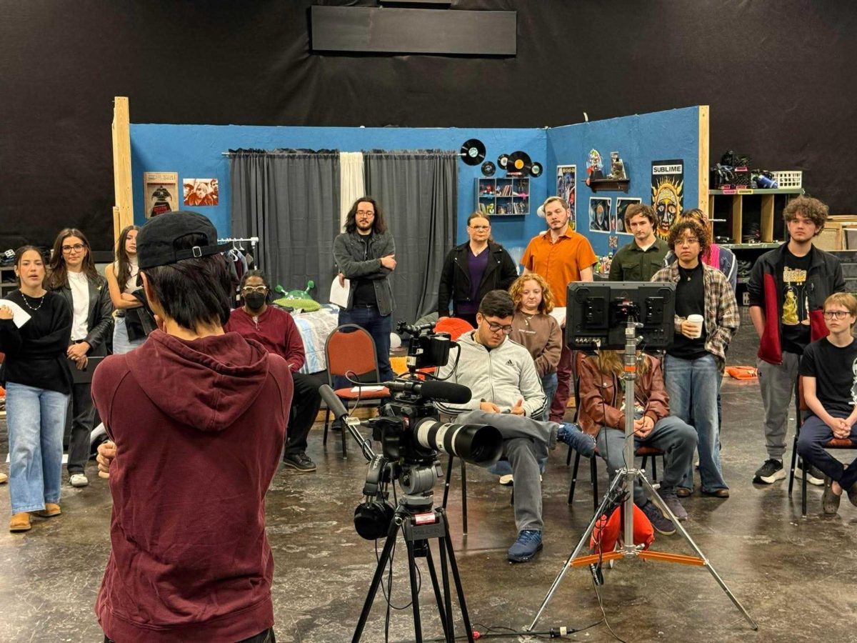 OCCC Digital Cinema Production students and actors from OFA Studios rehearse scenes with mentors during the deadCenter University workshop.